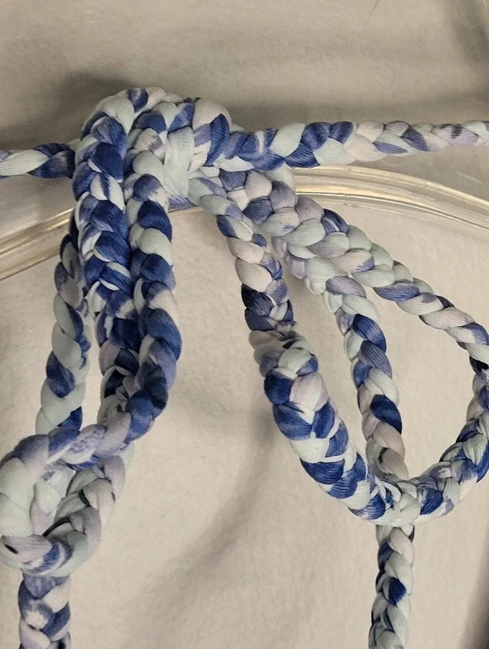Frankies Bikinis Blue Tropical Floral Plunge Halter One Piece Swimsuit Sz Small